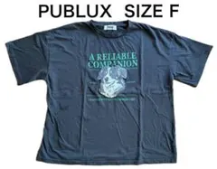 PUBLUX パブリュクス Tシャツ ボーダーコリー犬 刺繍 ブラック サイズFのサムネイル