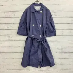 MACKINTOSH PHILOSOPHY コート 青系 ベルト付き上品 38