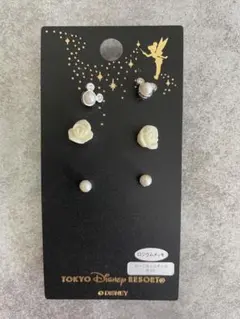 【新品未使用】東京ディズニーリゾート　ピアス3点セット