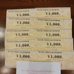 ビックカメラ　　株主優待券　 10000円分