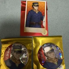 ゴールデンカムイ　サツドラ　トレーディング　缶バッジ　ポラショット　杉元佐一