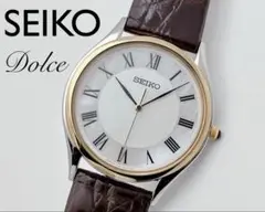 未使用品◎SEIKO ドルチェ メンズ 腕時計 ローマン シェル文字盤