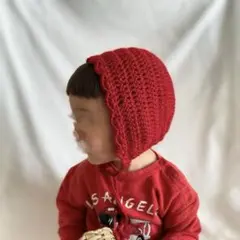 かぎ針編み　ボンネット　ベビー　キッズ