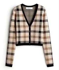 タグ付き未使用【H&M 】【rokh】コラボ　チェックカーディガン Sサイズ