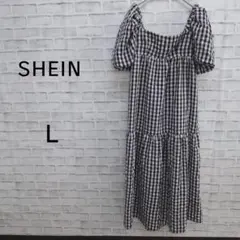 SHEIN ギンガムチェック ワンピース L
