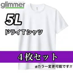 glimmer グリマー 新品未使用 4.4oz ドライ半袖Tシャツ 白4枚5L