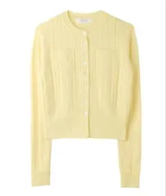 Essentia Eyelet Knit Cardigan yellow
