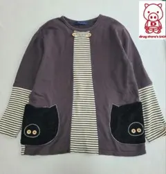 ドラッグストアーズ　ビックポケット　チュニック丈のトレーナー