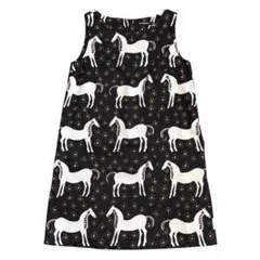 marimekko マリメッコ Musta tamma ノースリーブ ワンピース