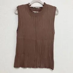 ブラウン ノースリーブ Mサイズ