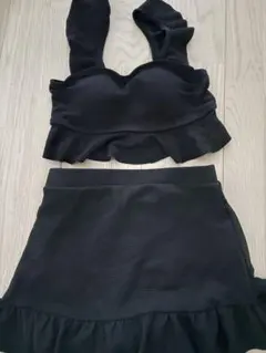 ブラックフリルビキニセット