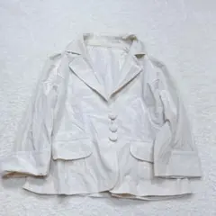 ギャバジンケーティー ジャケット 薄手 無地 大きめ ゆったり オフィカジ 式典