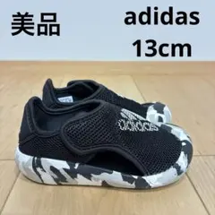 美品　adidas 13cm アディダス　サンダル　迷彩　ブラック