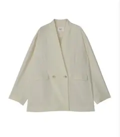 美品 HOUSE OF LOTUS ハウスオブロータスリネンノーカラージャケット