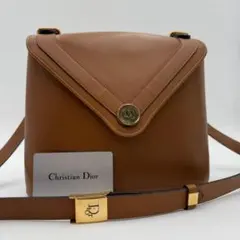 高級クリスチャンディオールトロッターロゴ金具フラップショルダーバッグ