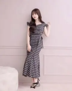 andmary アンドマリー Cecily check long dress - メルカリ