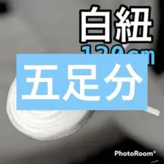 NIKE等【120cmローカット用】ホワイト 靴ひも 靴紐 シューレース 韓国