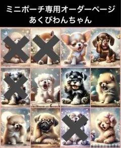 ミニポーチ専用オーダーページ(あくびわんちゃん)⑵