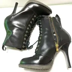 希少完売Dr.Martens KENDRA UK5黒 ブーツ10ホールピンヒール