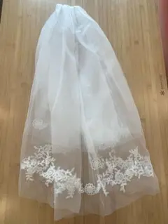 ホワイト レース刺繍 ウェディングベール