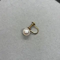 即決 K18 ゴールド パール イヤリング 片耳のみ