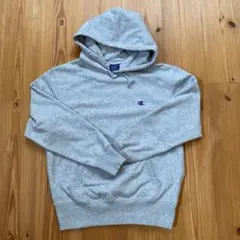 Champion グレー フード付きパーカー S