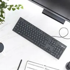 アマゾンベーシックマットブラック有線キーボード