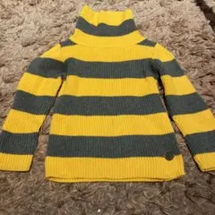 BREEZE ニット セーター　タートルネック　ボーダー　80cm