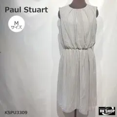 Paul Stuart ストライプ ワンピース ノースリーブ 6 スタイルアップのサムネイル
