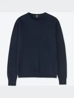 ユニクロ　カシミヤクルーネックセーター（長袖）　Sサイズ　ネイビー