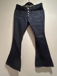 deedeeベルボトム　デニム・フレアデニム グレー/ダークブルー ベルボトム BELLBOTTOM 渋谷 DEEDEE