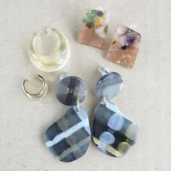 ダイソー イヤカフ、イヤリング、ピアス3セット アクセサリーまとめ売り