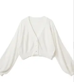 GRL ショート丈シアーニットカーディガン[sm112] オフホワイト