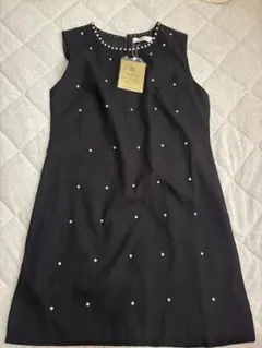 黒のノースリーブミニワンピース 新品タグ付き