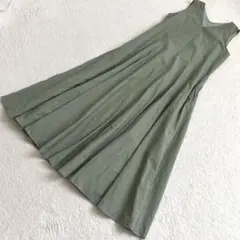 美品】ANAYI アナイ 25SS ナイロンコットンタフタマチフレアワンピース 