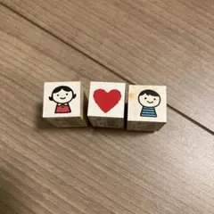 木製キャラクタースタンプ3個セット