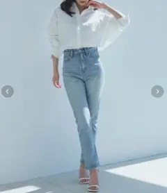 アニュアンス Slim straight denim スリムストレートデニム 0