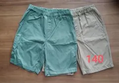 UNIQLO キッズ　ハーフパンツ 2枚セット 140
