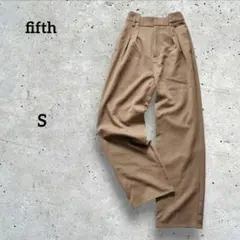fifth フィフス タック ワイドパンツ ベージュ ウエストゴム S