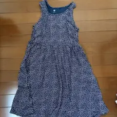 UNIQLO ネイビー 花柄 ノースリーブ ワンピース 100cm