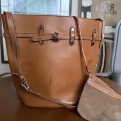 ポロラルフローレン　レザーショルダーバッグ