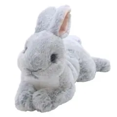 ★新品タグ付き サンレモン ひざうさぎ グレー ひざシリーズ 癒し系ぬいぐるみのサムネイル