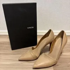 VINCE. ベージュ レザー パンプス　 24.5〜25cmのサムネイル