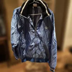 PUMA 青 ジップアップジャケット