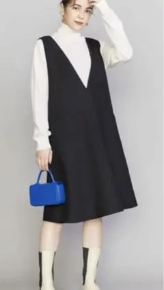 【最終お値下げ】BEAUTY &YOUTH ポリエステルジャガードミニワンピース