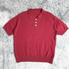 niko and...ニコアンド 半袖ニット ポロシャツ レッド系 Lのサムネイル