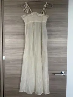 Kastane カスタネ シアーキャミワンピ ベージュ