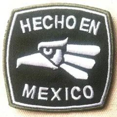 【送料込み】新品☆「HECHO EN MEXICO」のアイロンワッペン 濃緑