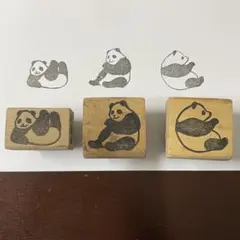 パンダ　スタンプ　3点セット