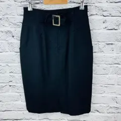 courreges　タイトスカート　黒　ひざ丈　サイズ不明　749